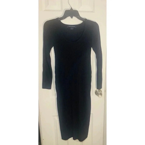 French Connection Long Sleeve Simone  Knit Dress Navy Blue Size Small - Picture 2 of 5